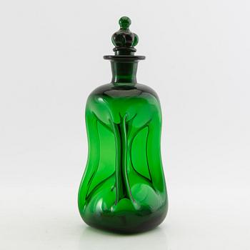 Wine glasses 11 pcs and a decanter, first half of the 20th century.