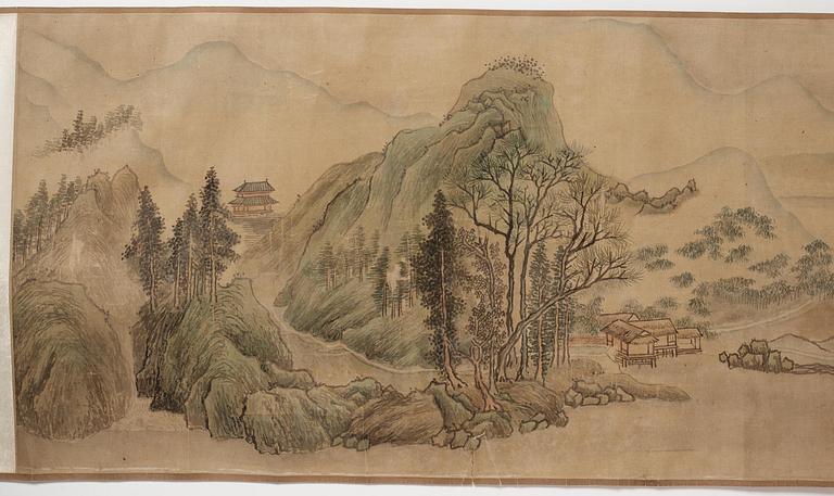 Yun Shouping (Nantian), attributed to, A Chinese scroll painting, attributed to Yun Shouping,  惲壽平; 1633 – 1690).