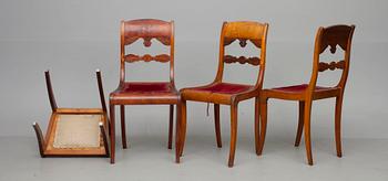 STOLAR, 4 st, biedermeier, Ryssland 1820-1830-tal.