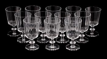 VINGLAS, 12 st, "Karlberg", Elis Bergh, Kosta Boda, 1900-talets andra hälft.