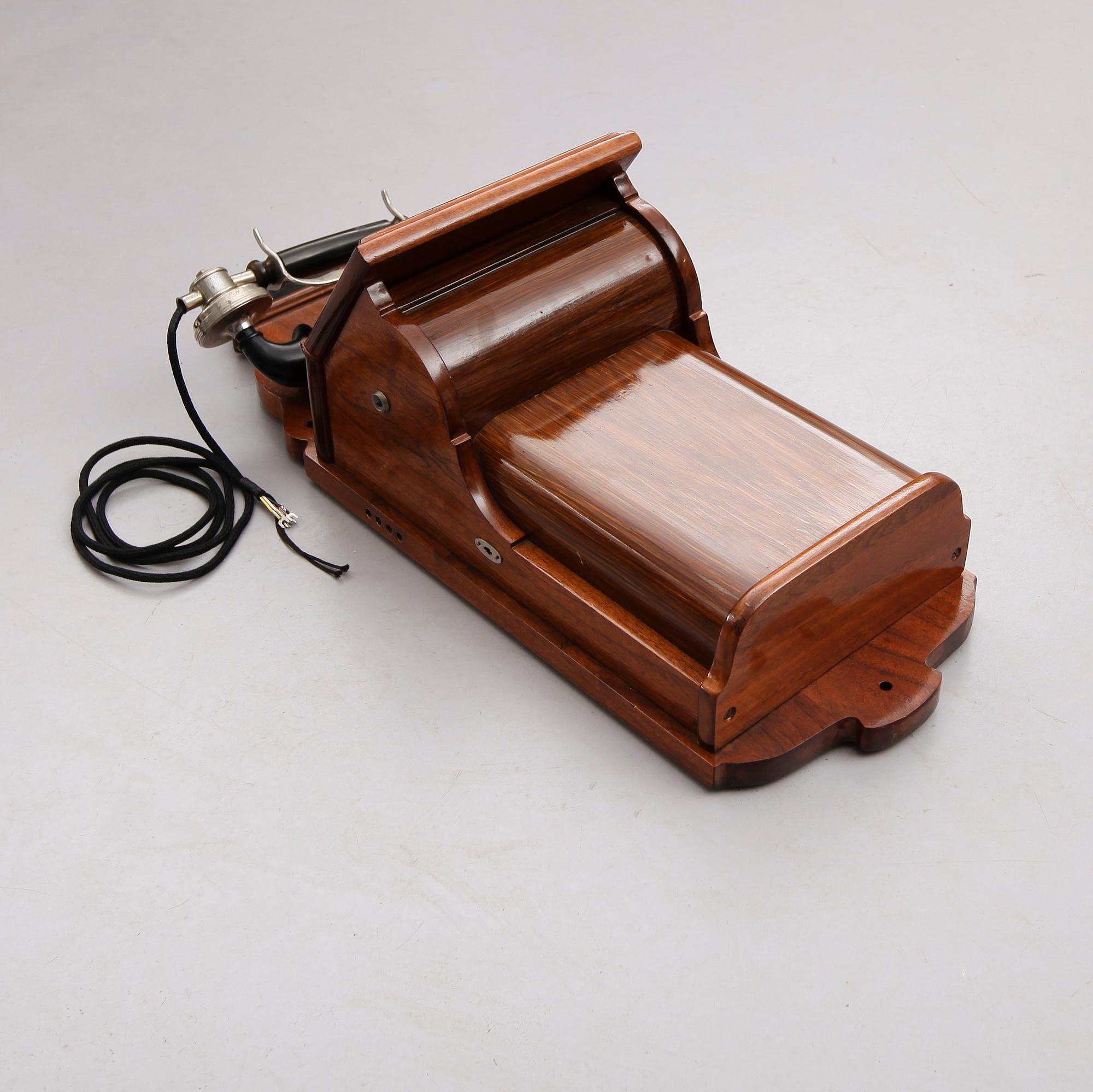 VÄGGTELEFON, AB Elektrisk Bureau, Kristiania, tidigt 1900-tal.