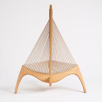 Jørgen Høvelskov, an ash 'Harp Chair', Denmark, post 1963.