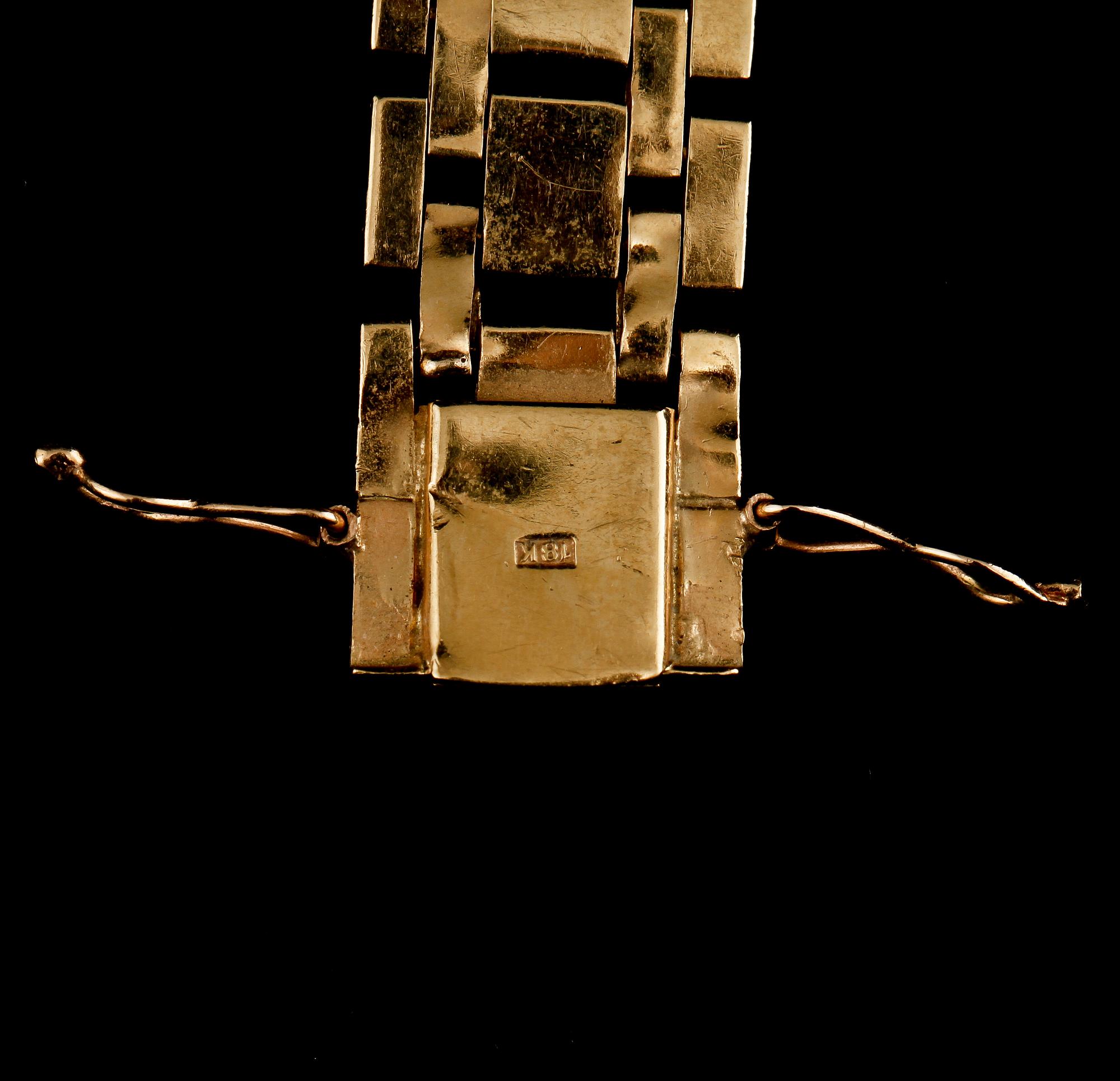 ARMLÄNK, 18k guld, importstämplad. 1900-talets tredje kvartal. Vikt 25 g.