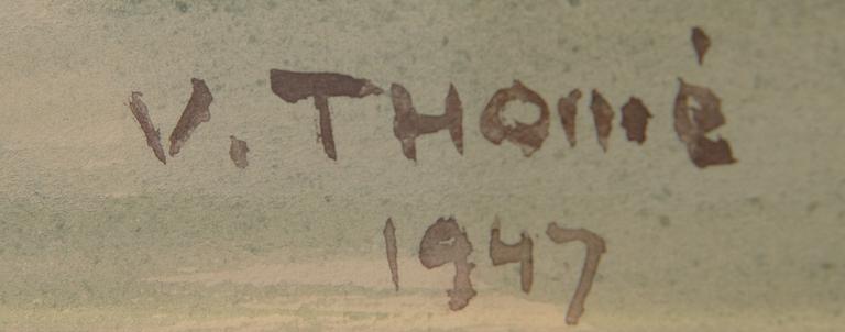 Verner Thomé, watercolour, signed and dated -47.