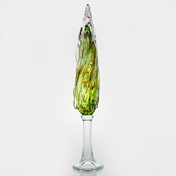 Alma Jantunen, glasskulptur, signerad Alma Jantunen 2006.