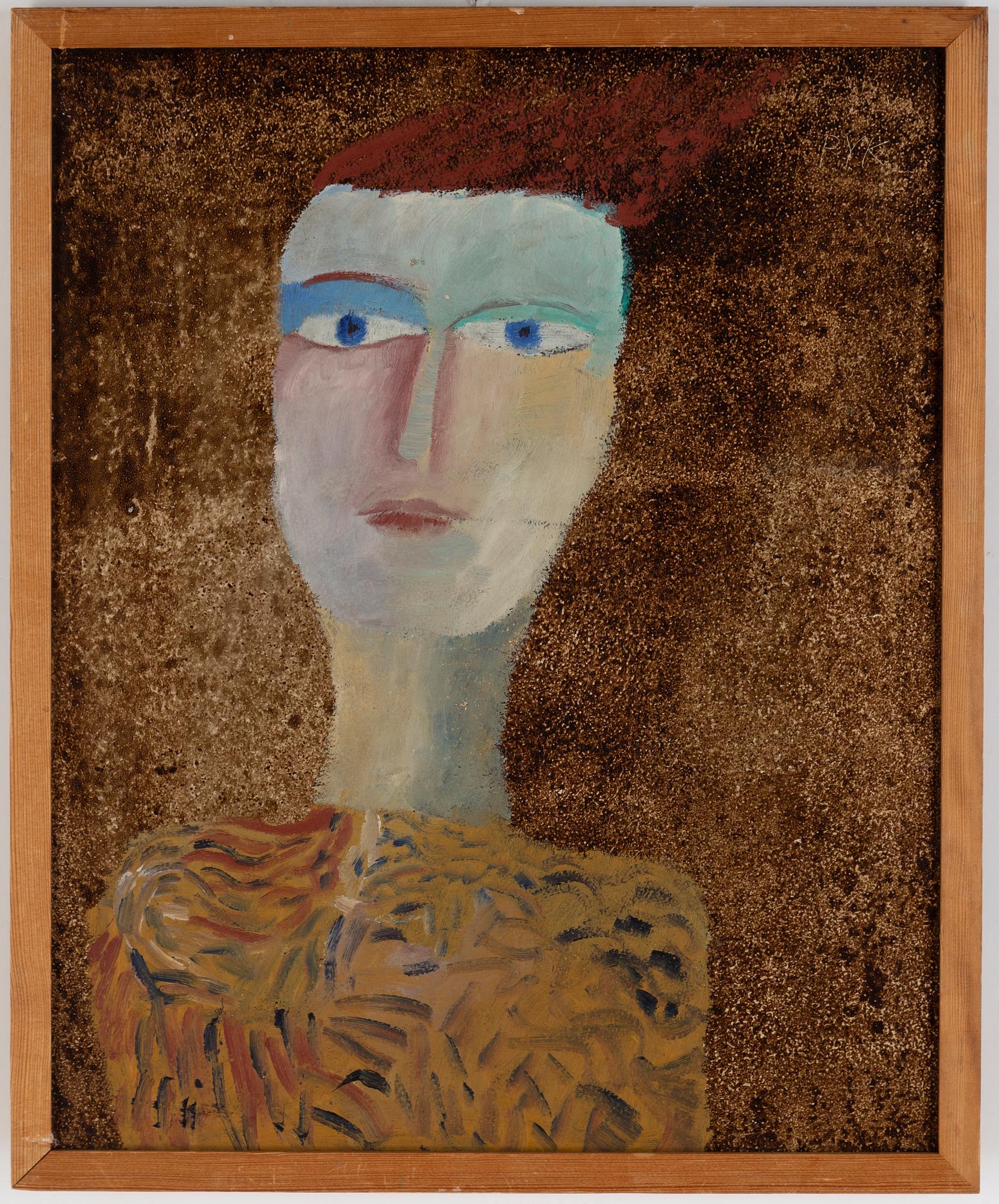 Madeleine Pyk, oil on panel, signed.