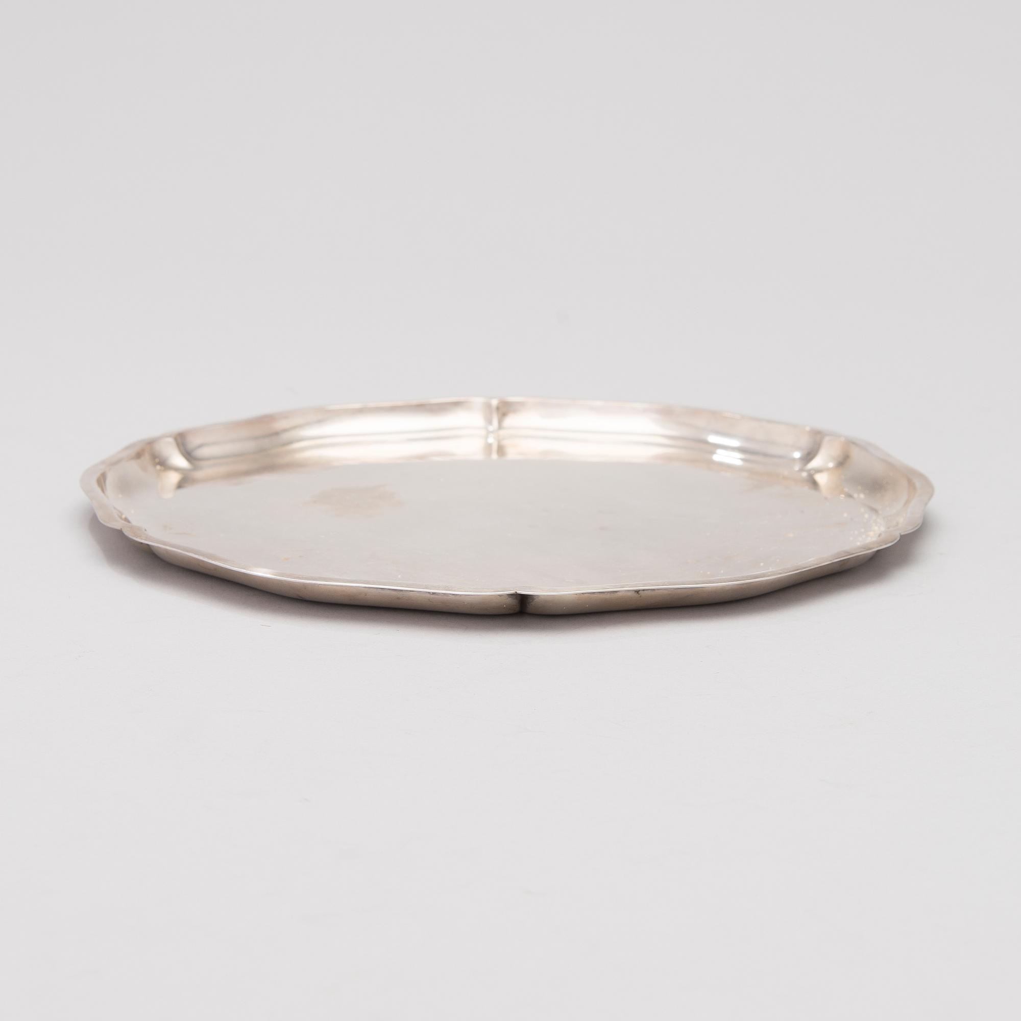 A 20th century German Silver Tray, marks of Wilhelm Binder, Schwäbisch Gmünd.