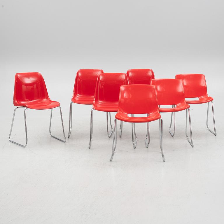 A set of six chairs (4+3), second half of the 20th Century.