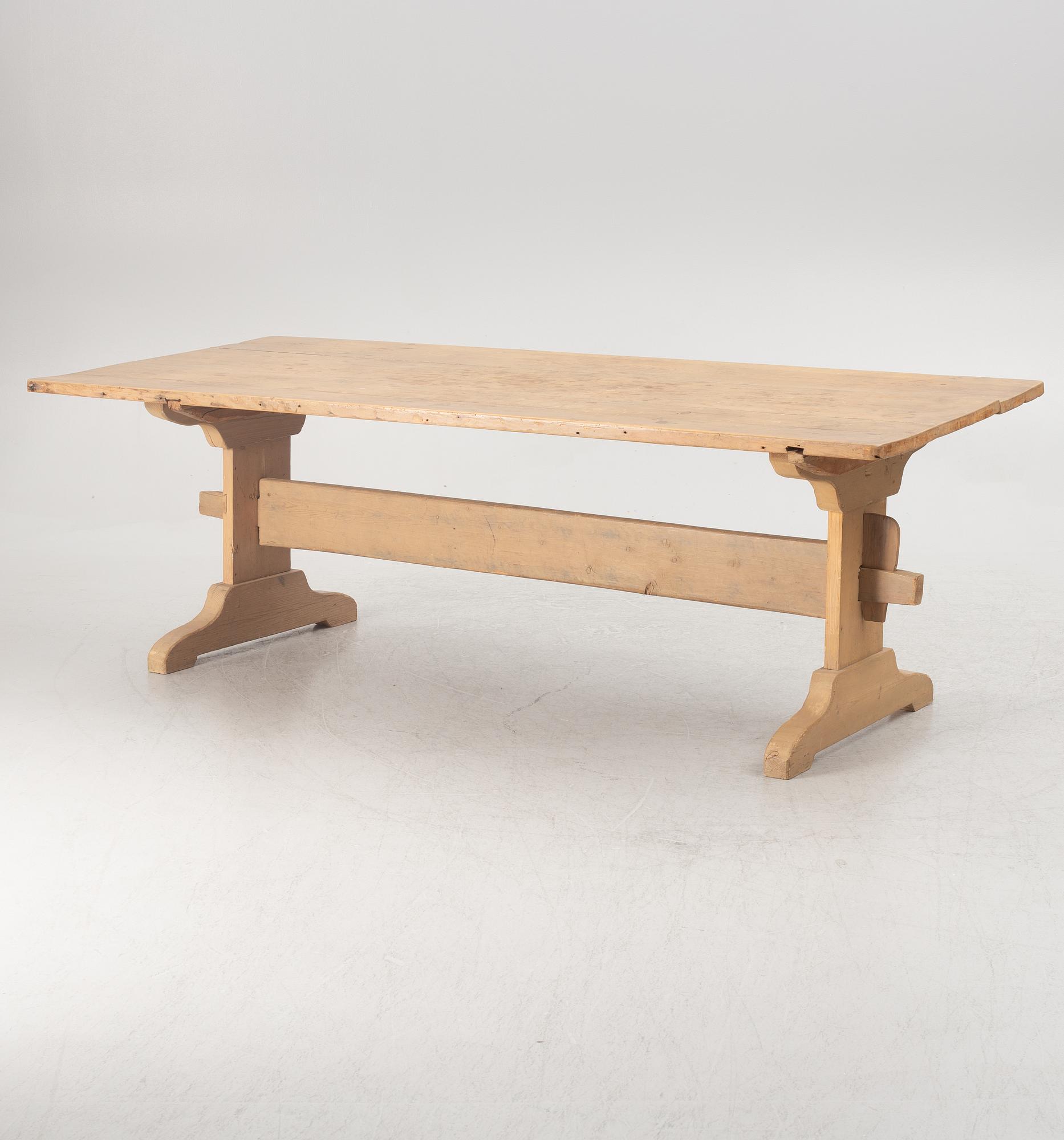 A wooden table 19th century.