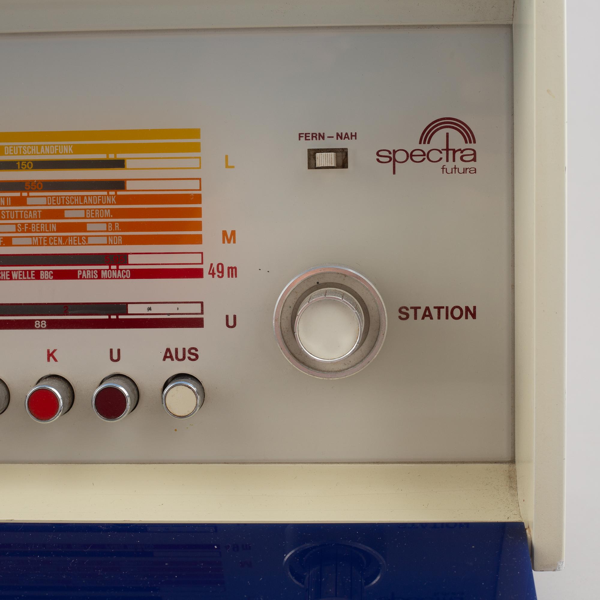 Raymond Loewy, a "Spectea Futura" radio/stereo system, Nordmende, Germany,.