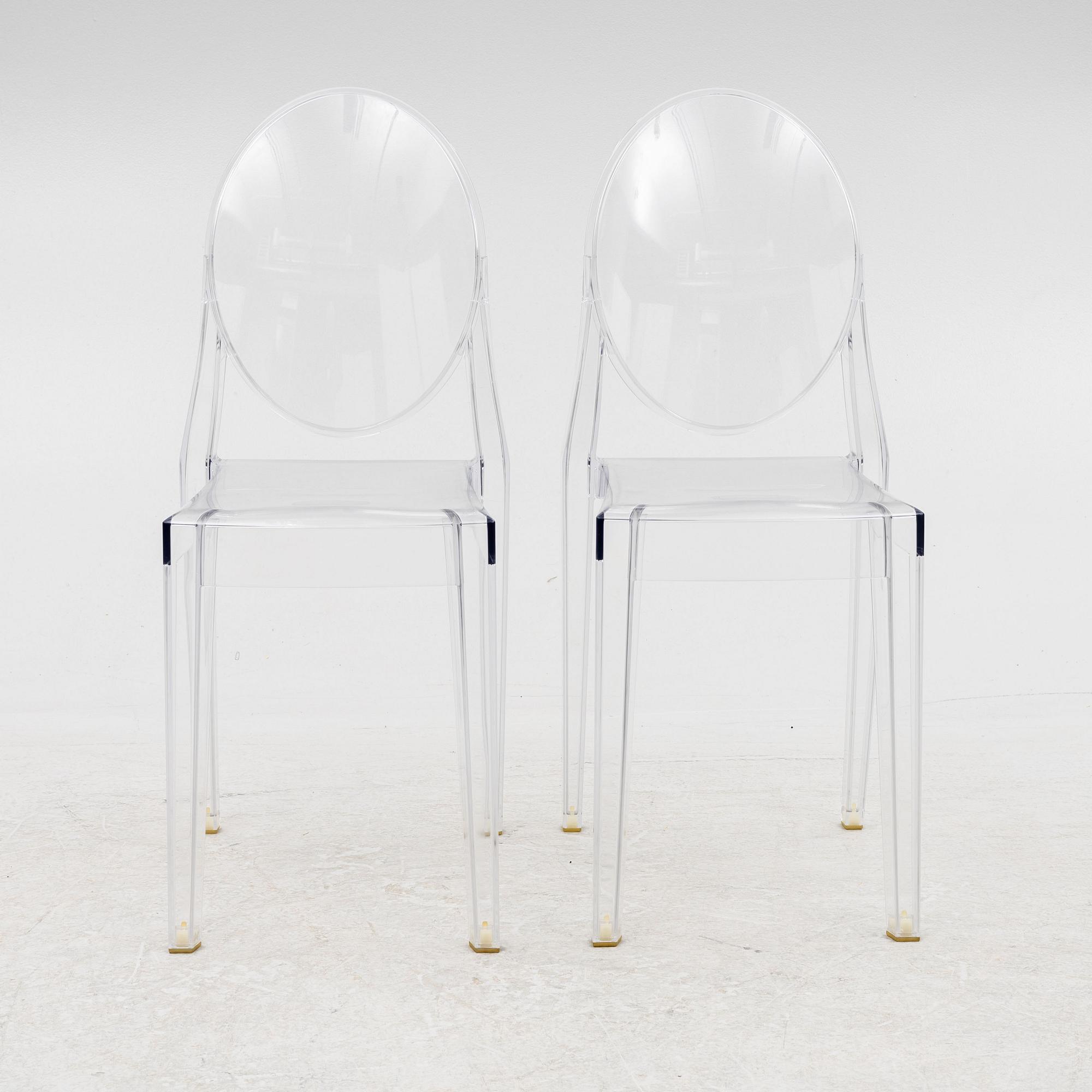 Philippe Starck, stolar, ett par, "Victoria Ghost", Kartell.