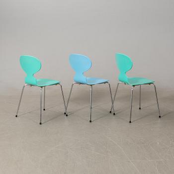 Arne Jacobsen, chairs 6 pcs, "The Ant", Fritz Hansen, 1993.