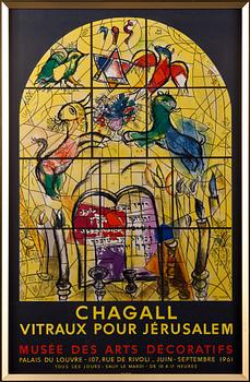 MARC CHAGALL, litografiska utställningsaffischer, 2 st.