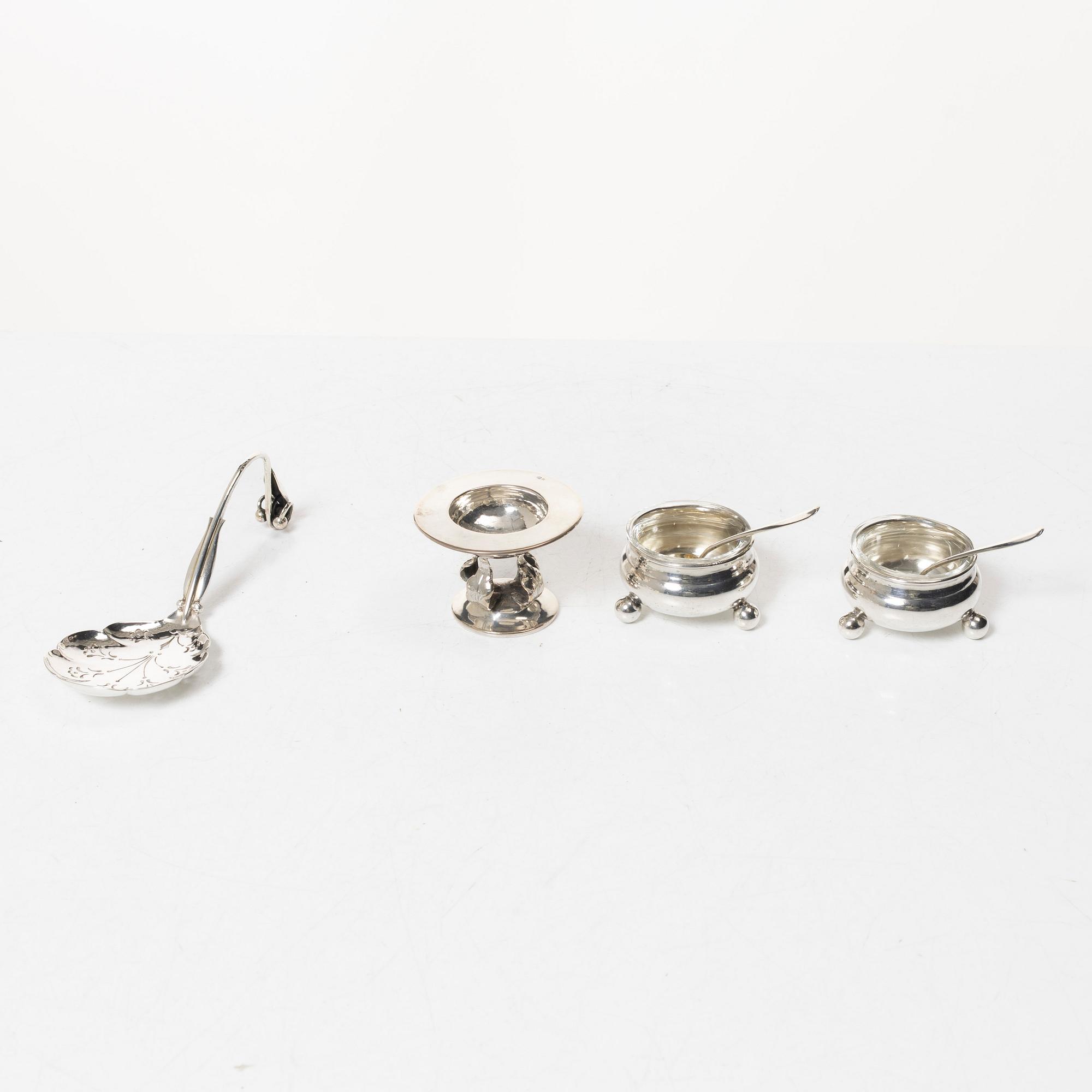 Silver, 4 pieces, Denmark, Norway early 20th century.