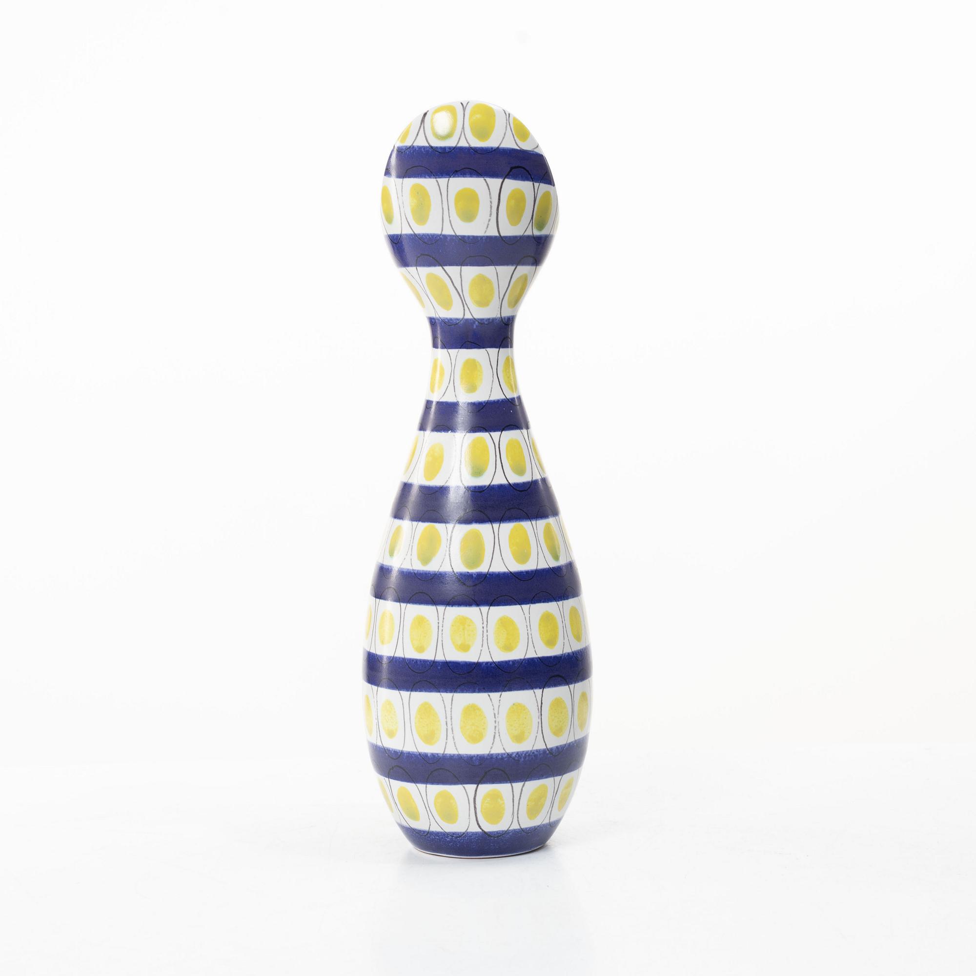 Stig Lindberg, Vase, faience, Gustavsbergs studio.