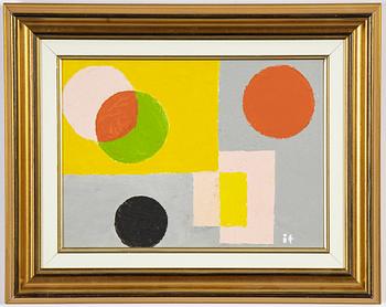 Ingegerd Torhamn, olja på pannå, monogramsignerad.