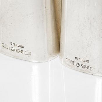 Three Sterling silver shakers, C.G. Hallberg and Gustaf Jansson, 1960s.