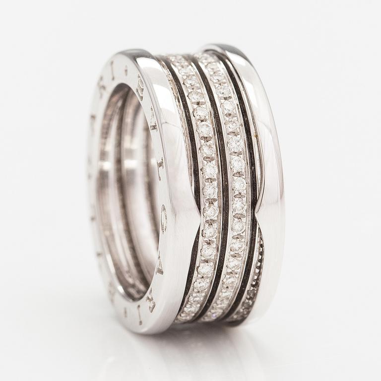 Bulgari, B.zero1, An 18K white gold ring with diamonds ca. 1.00 ct in total. Marked Bulgari, Made in Italy, 59.