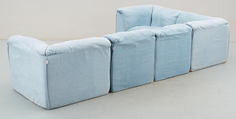MODULSOFFA / SOFFA, 5 delar, Möbelmontage, Sverige, 1900-talets slut.