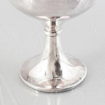 Oscar L. Olausson, cup, 9 pcs, silver, Stockholm, 1947.