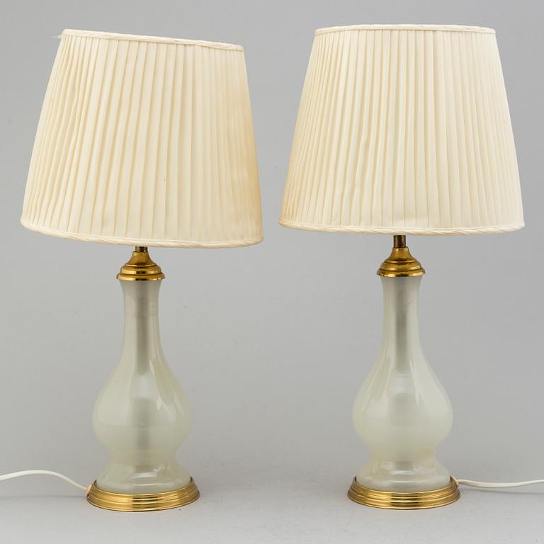 JOSEF FRANK, a pair of glass table lights model 2583 from Svenskt Tenn.