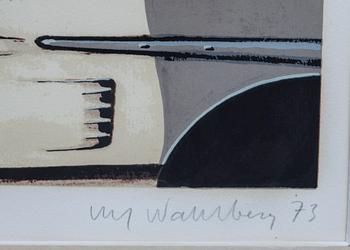 ULF WAHLBERG, färglitografi, signerad, numrerad 45/60 och daterad- 73.