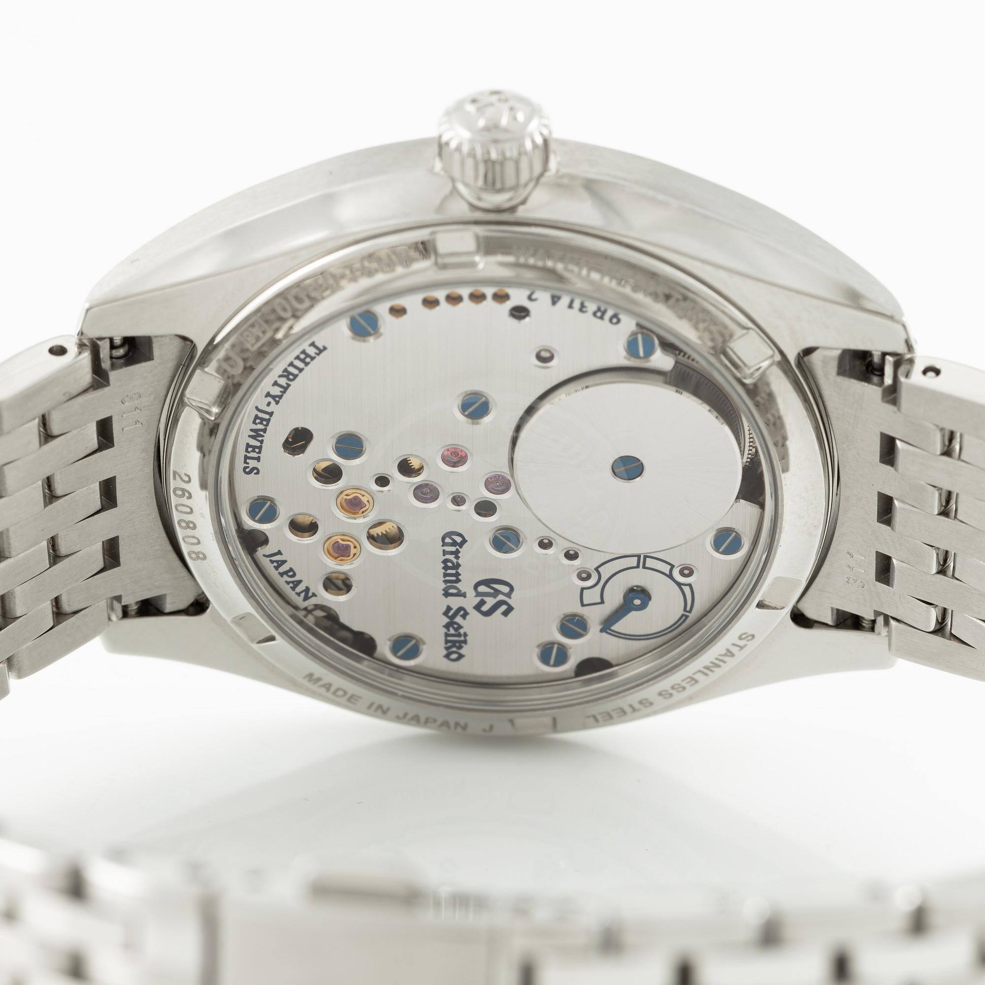 Grand Seiko, "White Omiwatari", wristwatch, 38.5 mm.