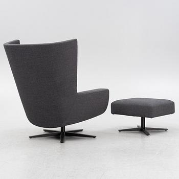 Helge Taraldsen, fåtölj med fotpall, "Echo", Slettvoll, 2000-tal.