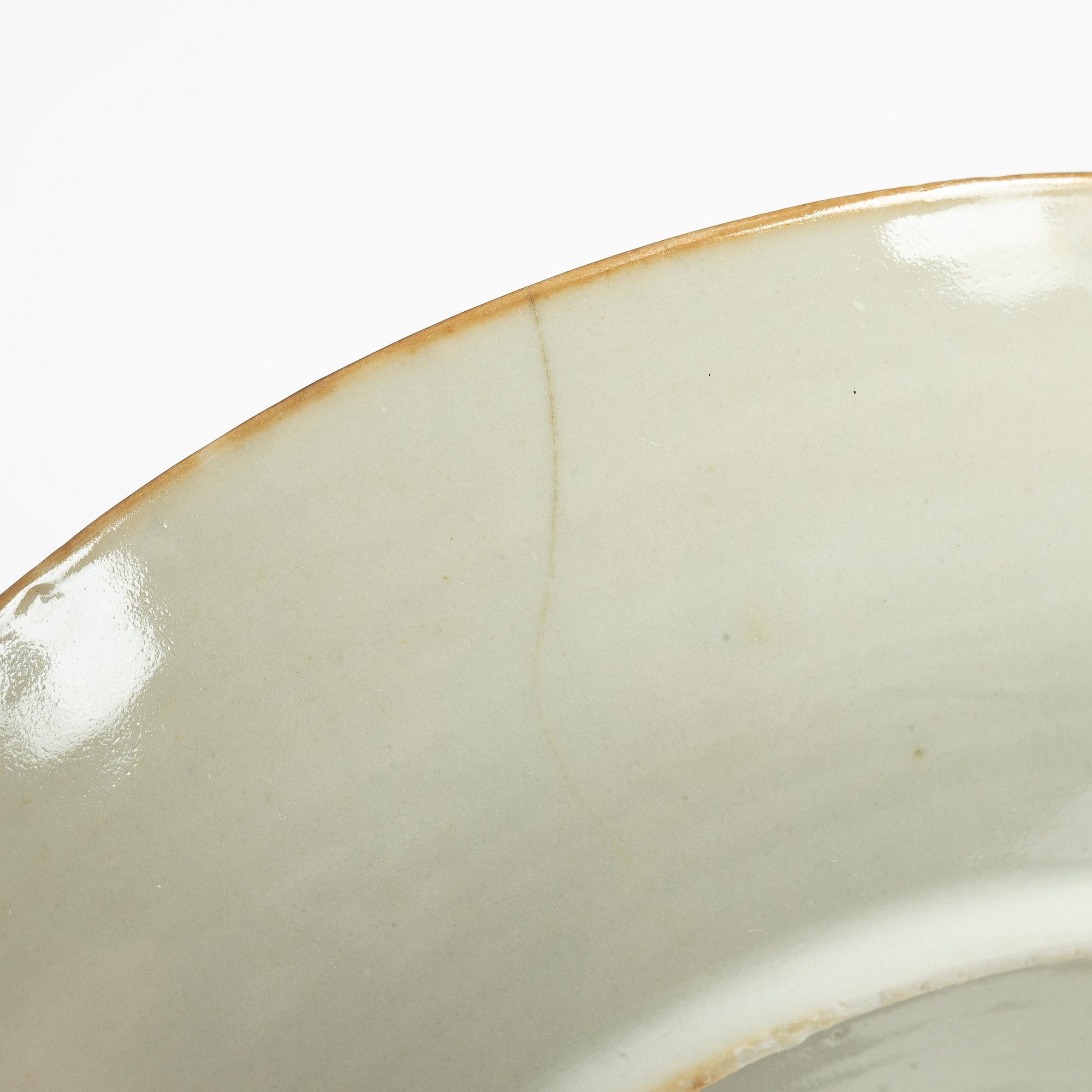 Tefat, 7 st, kompaniporslin, Kina, Qingdynastin, Jiaqing (1796-1820).