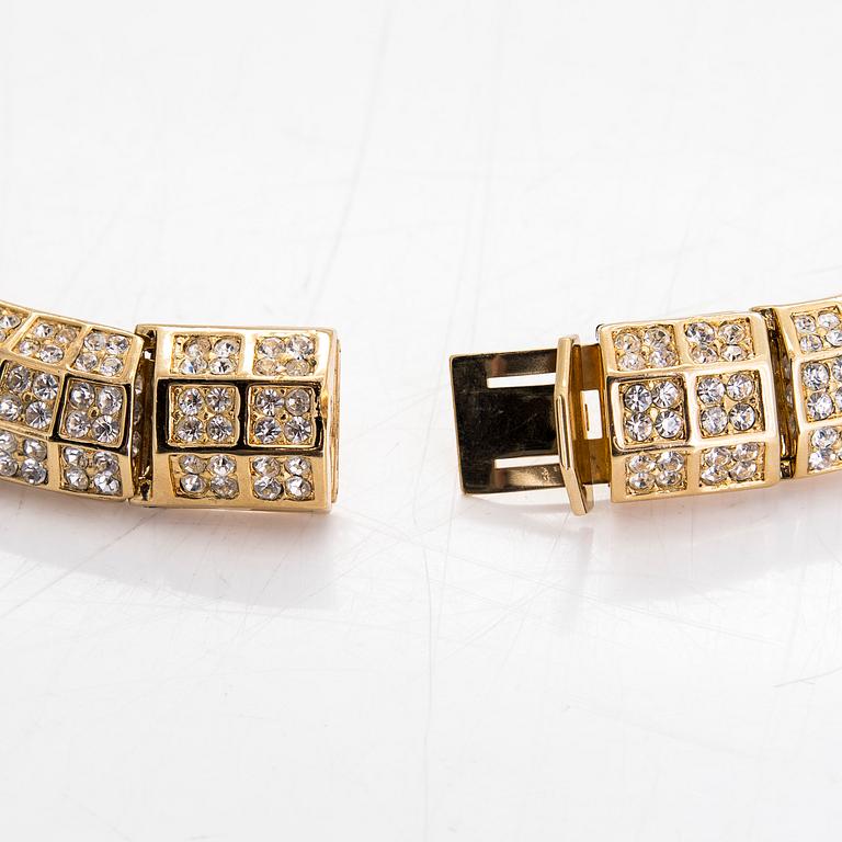 Christian Dior, collier och örhängen, ett par.