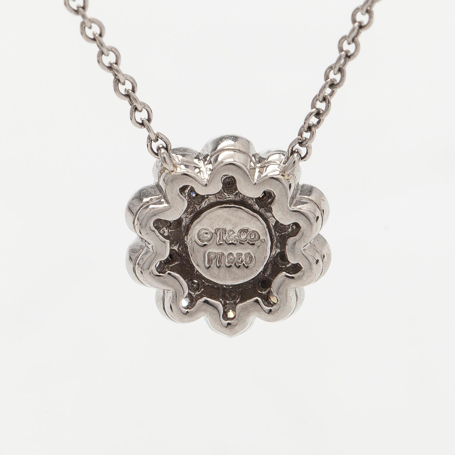 Tiffany & Co, a platinum necklace with brilliant-cut diamonds.