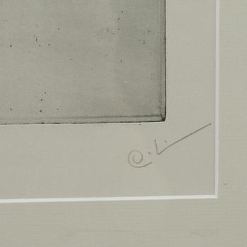 CARL LARSSON, etsning, signerad.