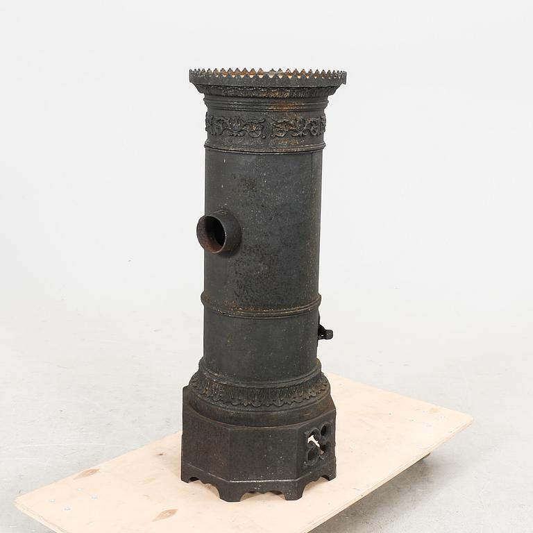 An early 1900s cast iron stove.