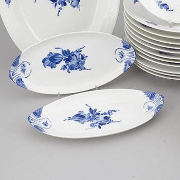 An 42 piece Royal Copenhagen dinner set model 'Blå Blomst'.