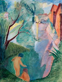 Sigrid Hjertén, "Barnen vid dammen" (The Children by the Pond).