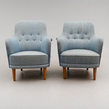 FÅTÖLJER, 2 st, "Samsas", Carl Malmsten.