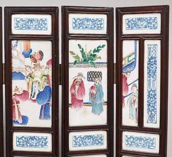 A six fold screen, Qing dynasty, 19th Century.