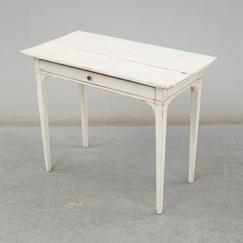 A painted pine late Gustavian desk, early 20th Century.