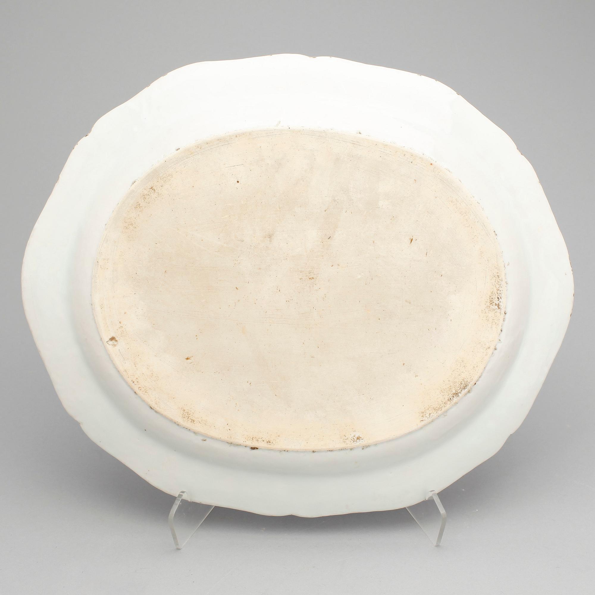 STEKFAT, ett par, porslin, kompaniporslin, Kina sent 1700-tal.