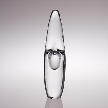 A GLASS SCULPTURE 'Orchid', signed Timo Sarpaneva Iittala -57.