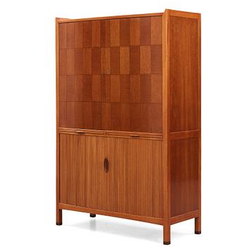 343. David Rosén, a mahogany and teak cabinet, for Stockholm's Association of Crafts, signed and dated 1959.