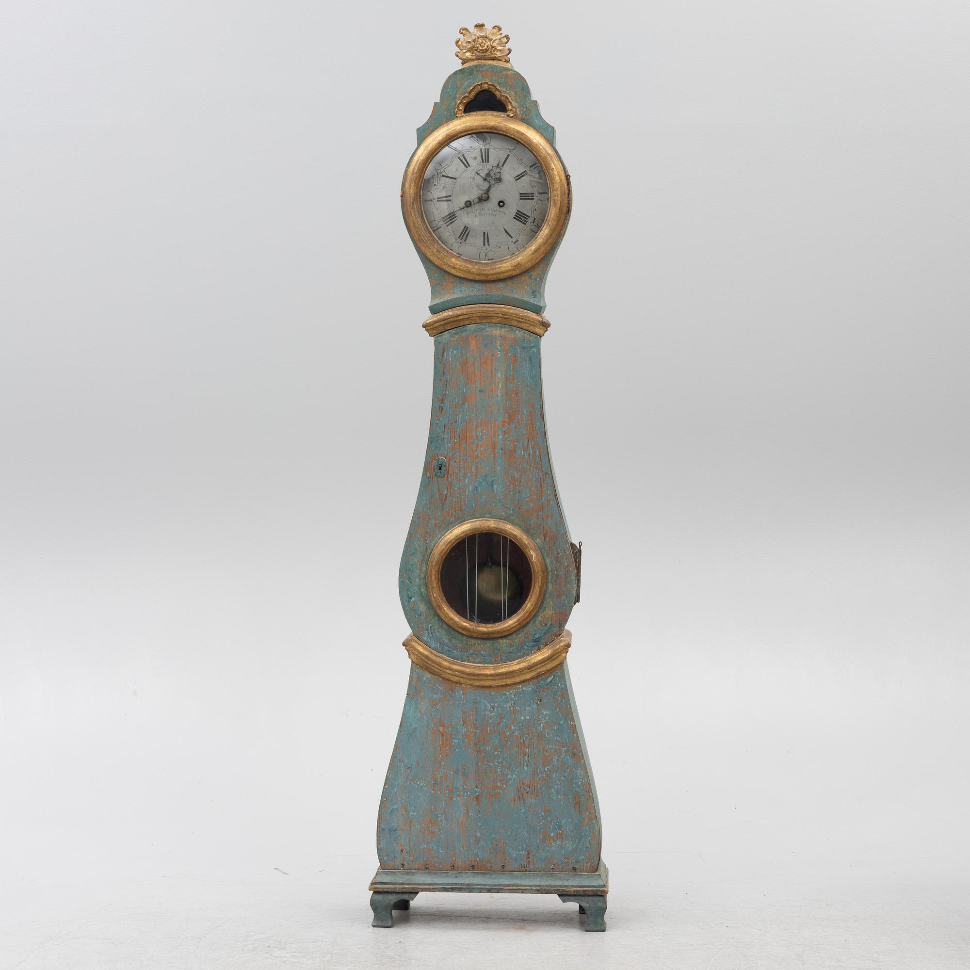 Golvur,  av Johan Fredrik Adamsson (.1729-1789 mästare i Karlskona 1758) Rokoko,