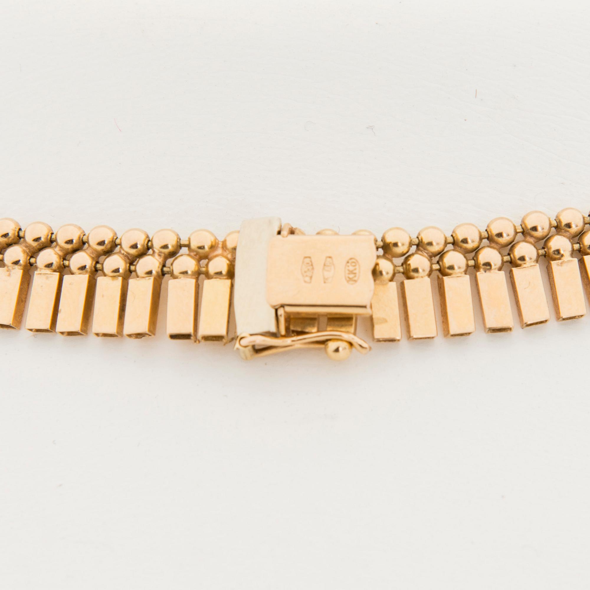 COLLIER, 14K guld. Uno a Erre, Italien. Finska kontrollstämplar, 1965.