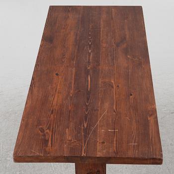Carl Malmsten, A stained pine table, 20th century.