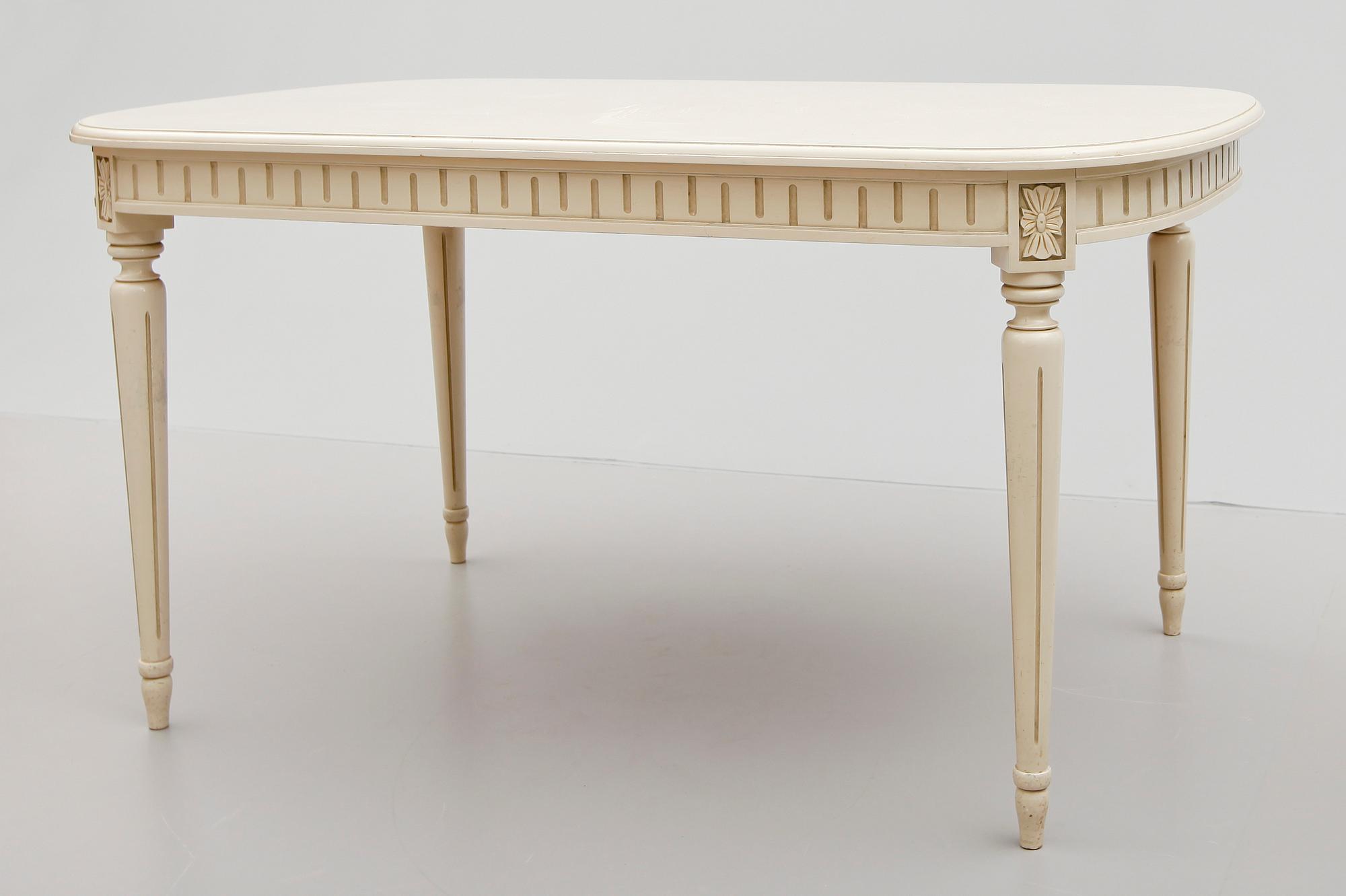 MATSALSMÖBEL, 7 delar, gustaviansk stil, 1900-talets andra hälft.