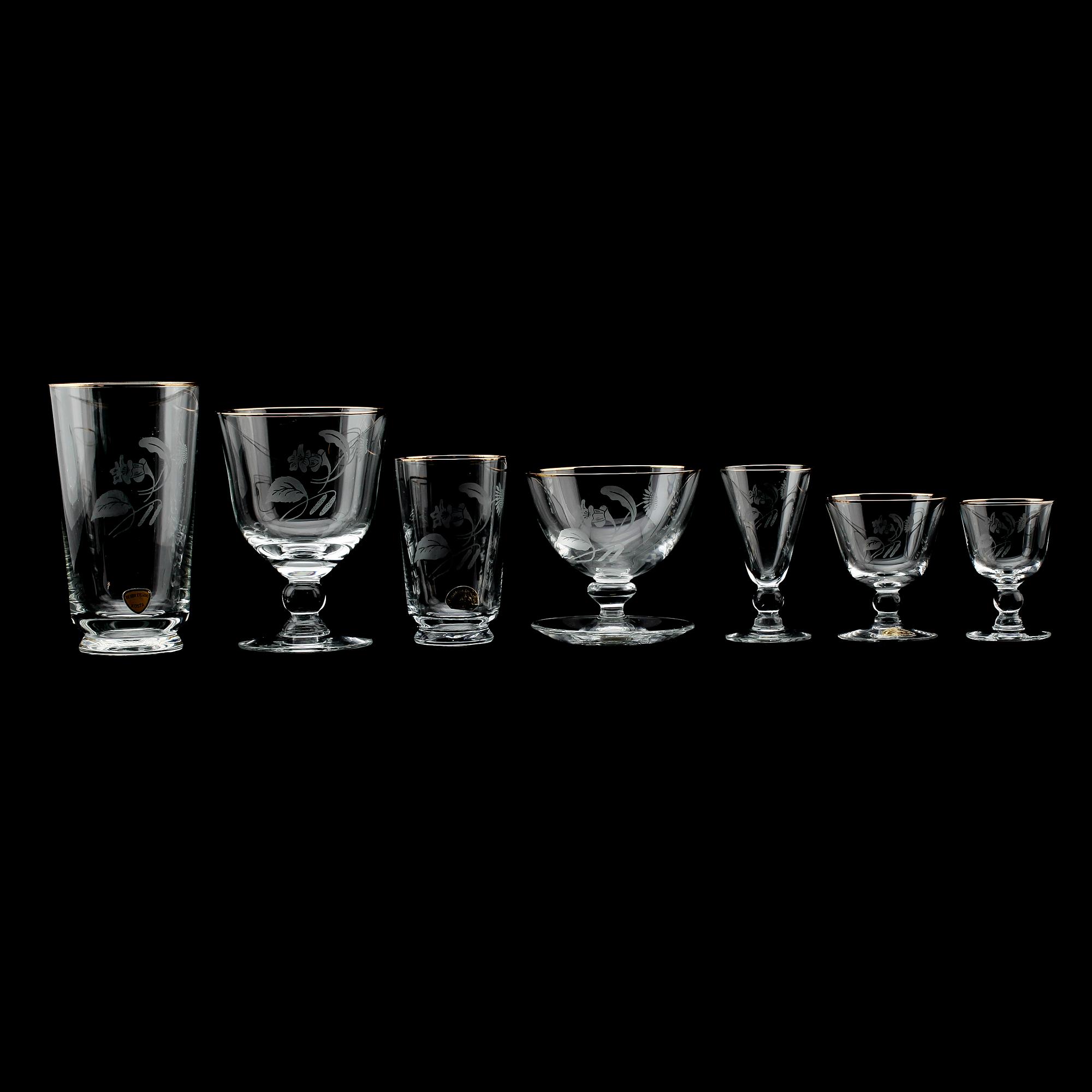 GLASSERVIS, 78 delar, Kosta, 1900-talets andra hälft.
