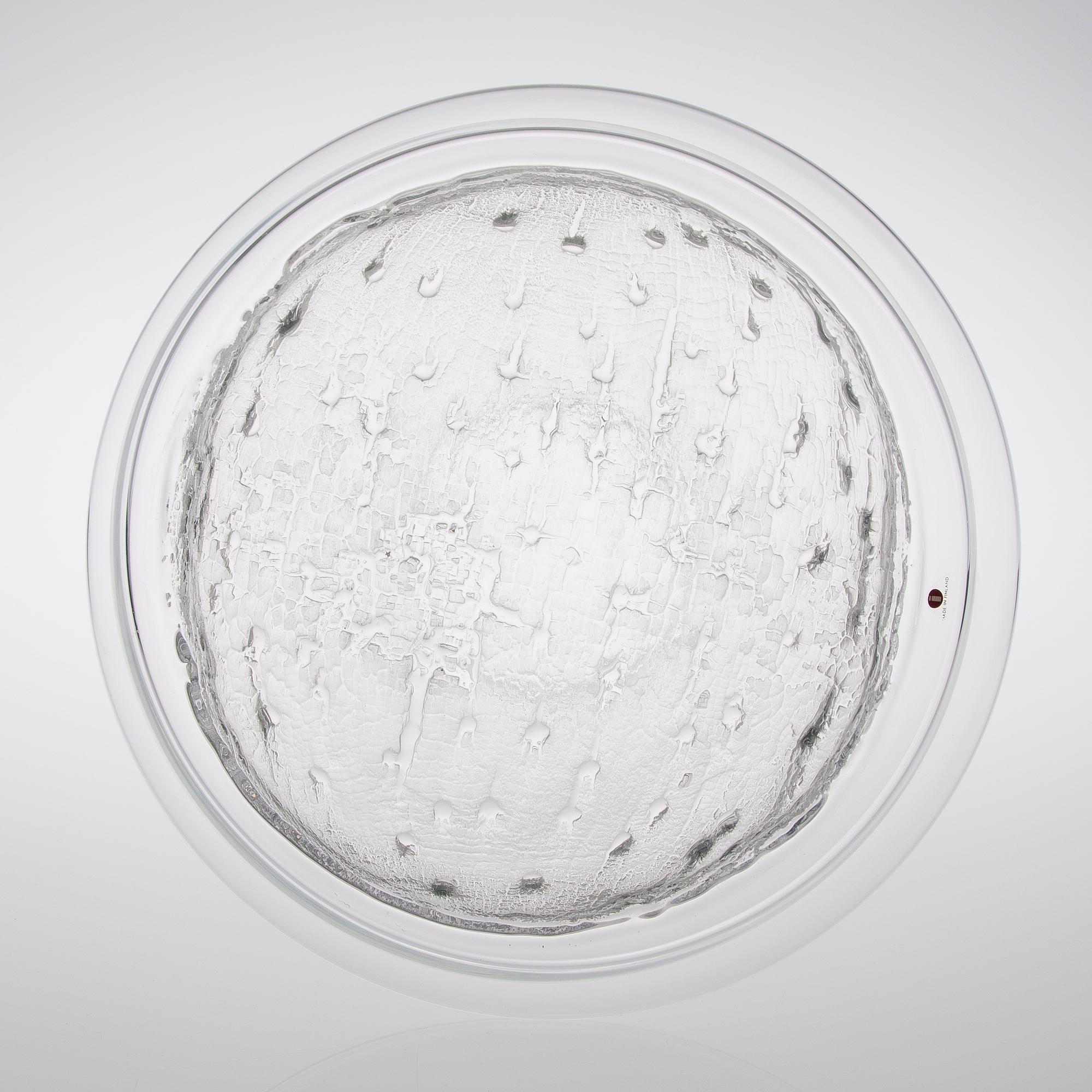 TIMO SARPANEVA, lasiveistos, Finlandia-sarjan kulho, signeerattu Timo Sarpaneva 3376. Iittala.
