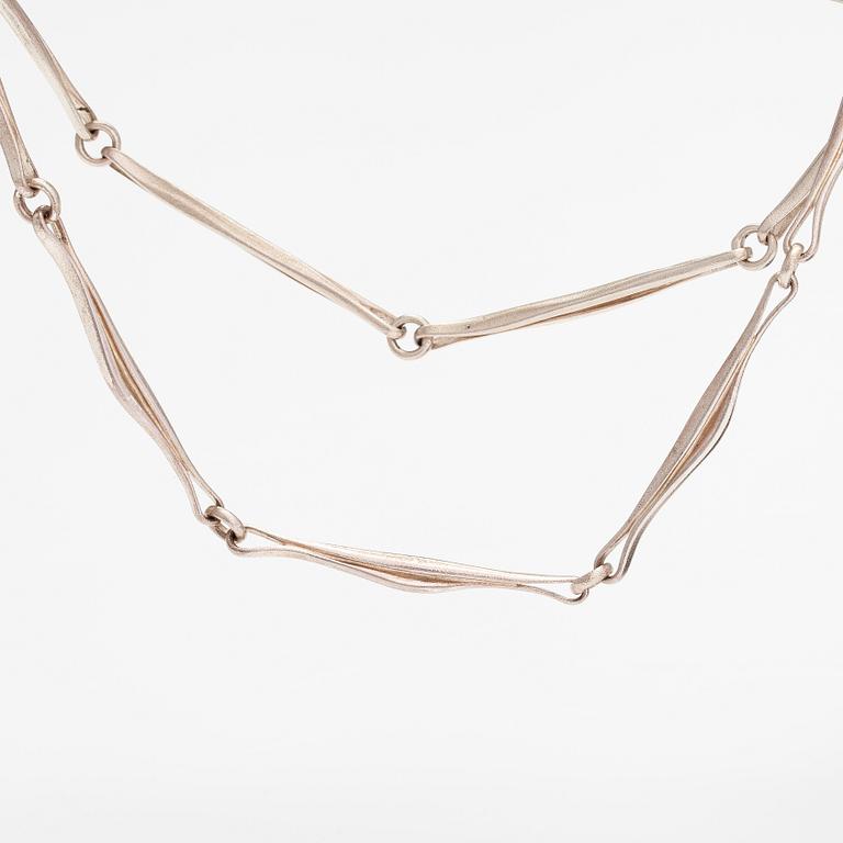 Björn Weckström, A sterling silver neckalce "Rays". Lapponia 1975.