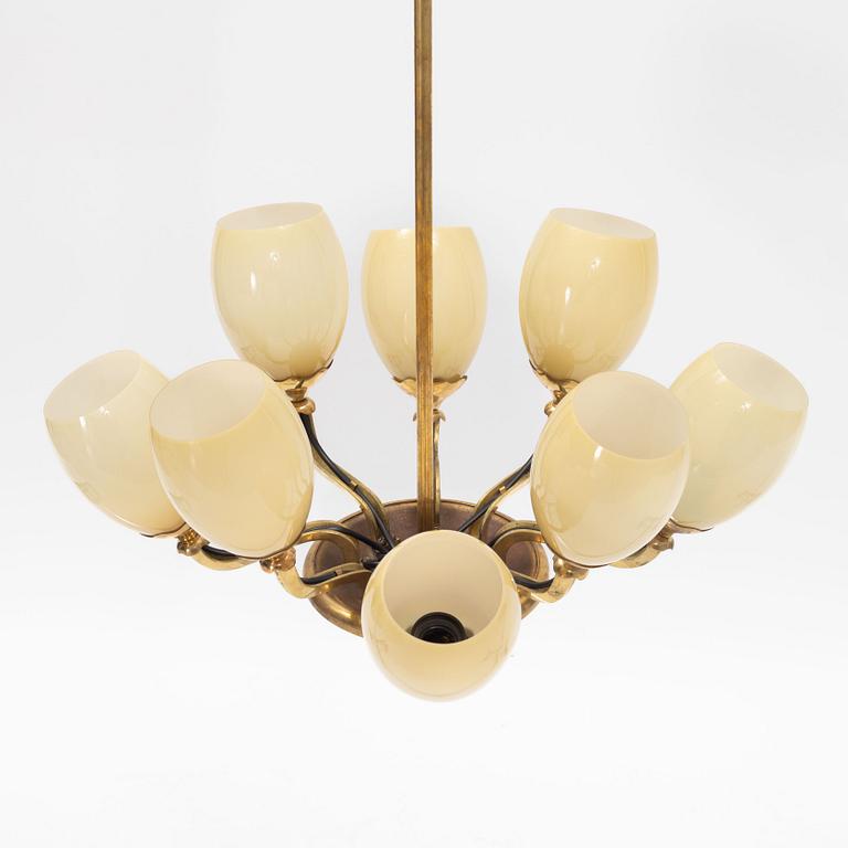 Paavo Tynell, a model 1382 ceiling lamp, Taito Oy or Idman, 1940's.