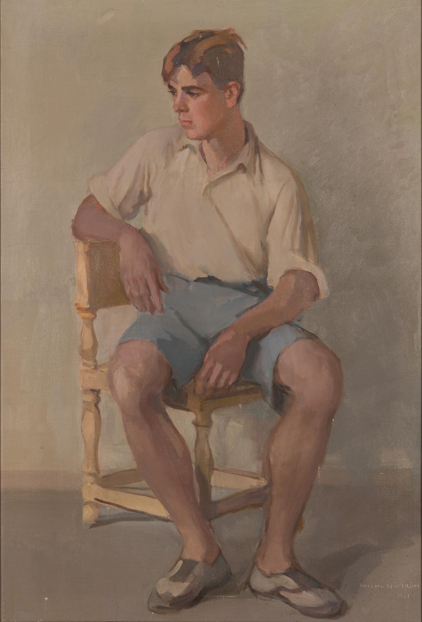 Wilho Sjöström, olja på duk, signerad och daterad-37.